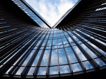 Low angle view of skylight