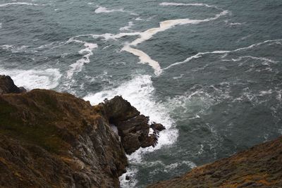 Rocks in sea