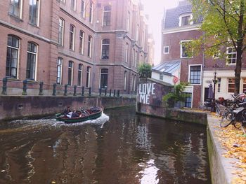 Reflection of buildings in canal