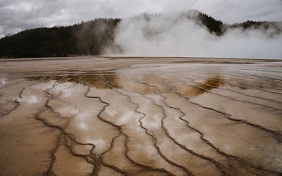 Geothermal activity in yellowstone national park