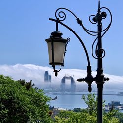 Low angle view of street light in baku, azerbaijan 