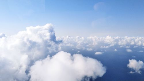 Low angle view of clouds in blue sky