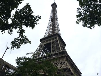 Low angle view of eiffel tower