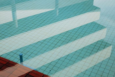 High angle view of swimming pool