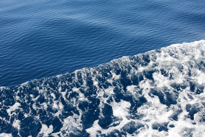 High angle view of sea water