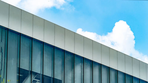 Low angle view of modern building against sky