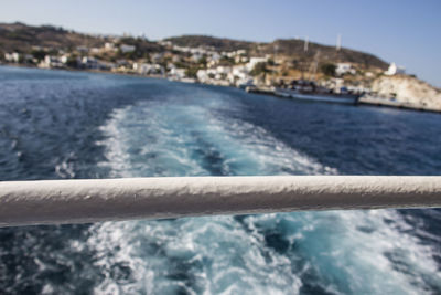 Close-up of sea against sky