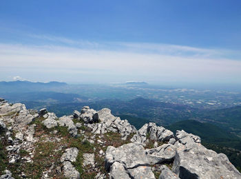 Panoramic view of the lepini mountains, a paradise for hikers in lazio