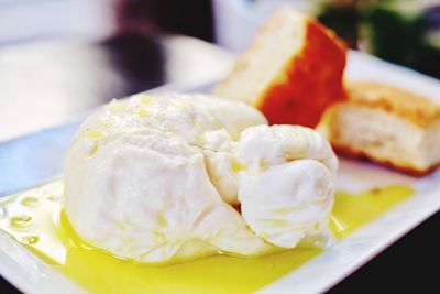 Close-up of ice cream in plate