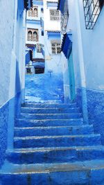 Stairs along built structures