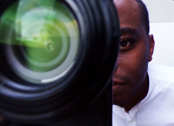 Close-up portrait of young man