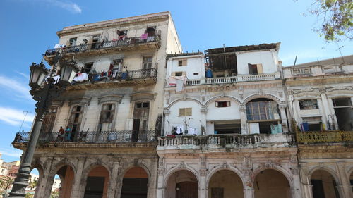 Low angle view of historical building against sky