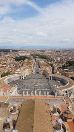 High angle view of townscape against sky vatican 