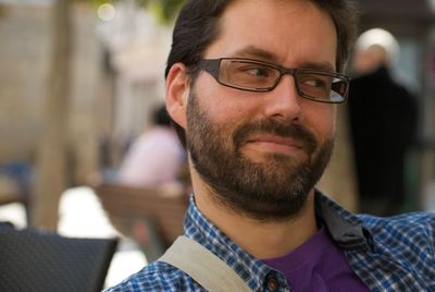 Close-up of man looking away