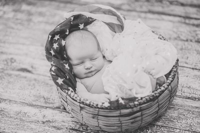 Close-up of cute baby in water