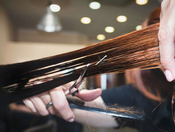 Cropped image of woman working