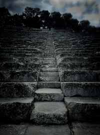 Low angle view of stone steps