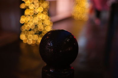 Close-up of illuminated christmas decoration