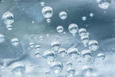 Close-up of bubbles in water