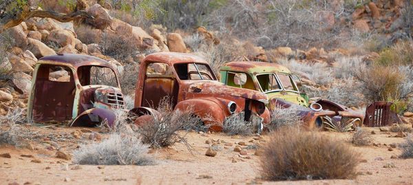 View of abandoned truck