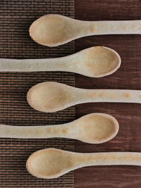 Close-up of cookies against white background