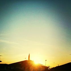 Low angle view of sky at sunset