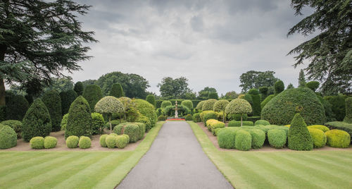 Panoramic view of formal garden
