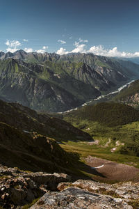 Scenic view of mountains