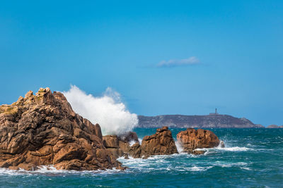 Cote de granit rose against cloudy sky