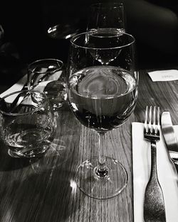 Close-up of wine glasses