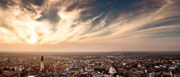 High angle view of a city