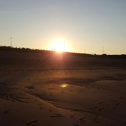 Sunset over beach