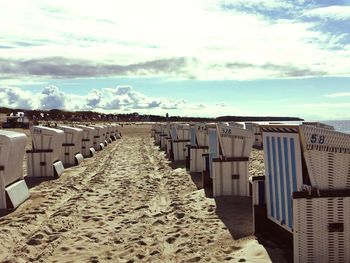 Panoramic view of beach against sky