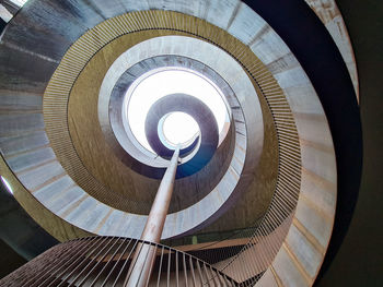 Low angle view of spiral staircase
