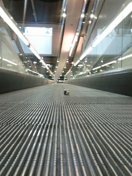 transportation, indoors, mode of transport, metal, diminishing perspective, ceiling, pattern, land vehicle, metallic, the way forward, no people, vanishing point, travel, modern, car, absence, close-up, illuminated, day, empty
