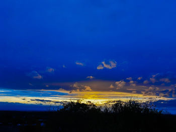 Scenic view of dramatic sky during sunset