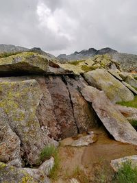 Scenic view of mountain against sky