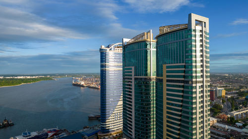 Aerial view of dar es salaam, tanzania