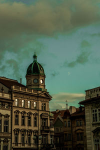 Low angle view of buildings against sky
