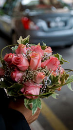 Close-up of rose bouquet