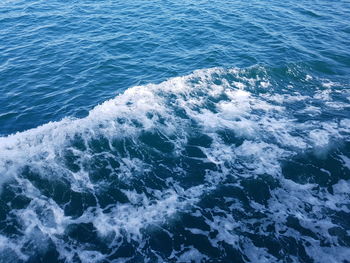 High angle view of wave in sea