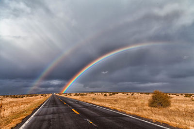 Storm clouds over highway