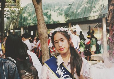 Portrait of people in traditional clothing