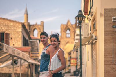 Portrait of a smiling young couple