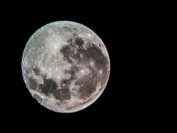 Low angle view of moon in sky