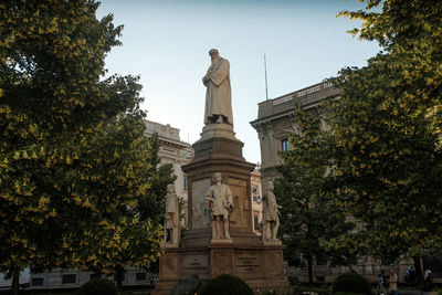 Low angle view of a statue