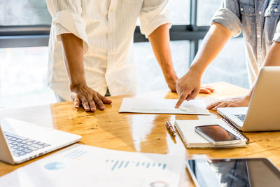 People working on table