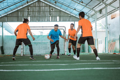 People playing soccer