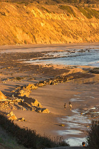 High angle view of beach