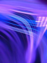 Close-up of light trails against black background